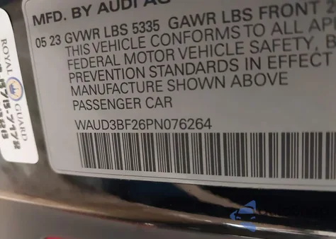 2023 Audi A6 Premium 45 Tfsi Quattro S Tronic z USA, uszkodzony, nr VIN WAUD3BF26PN076264